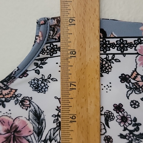 Perception Floral Multicolored Sleeveless Tunic Top M - Picture 9 of 11